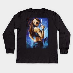 Cyberpunk Kids Long Sleeve T-Shirt